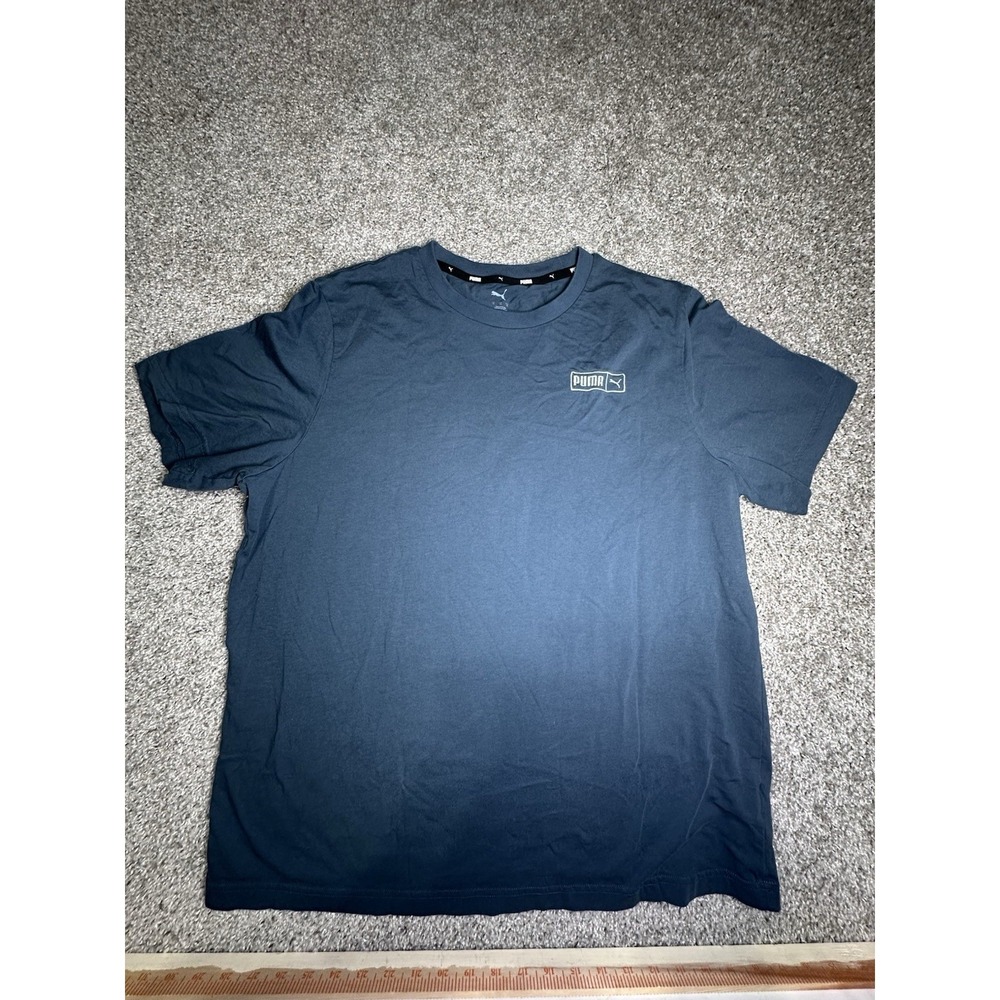Puma Mens XL Logo T Shirt Blue Athletic‎ Casual Short Sleeve Tee